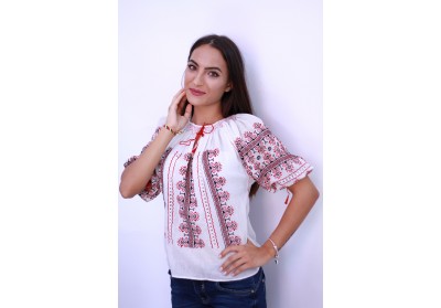 Ie damă cu mânecă scurtă model Creste Ie damă cu mânecă scurtă model Creste